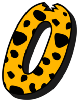 Cheetah Alphabet Letter O png