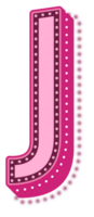 namorados Rosa pontilhado alfabeto carta j png