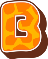 Giraffe Alphabet Letter B png