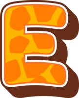 giraffe alfabet brief e png
