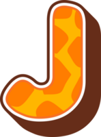 Giraffe Alphabet Letter J png