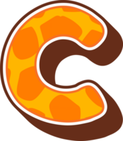 Giraffe Alphabet Letter C png