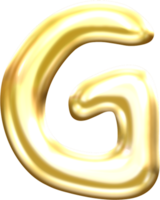 Golden Liquid Blob Alphabet Letter G png