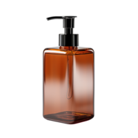 AI generated Amber Bottle of Liquid Soap on Transparent Background Created With Generative AI Technology png