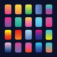 Gradient Colour Palette Catalog Samples in RGB and Neon vector