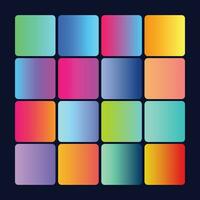 Gradient Colour Palette Catalog Samples in RGB and Neon vector