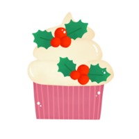 fest cupcake. vattenfärg stil, hjärtans dag png