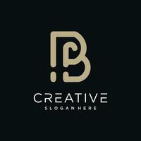 Letter B logo design with creative concept Premium Vector
