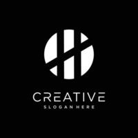 Letter H logo design with creative concept Premium Vector