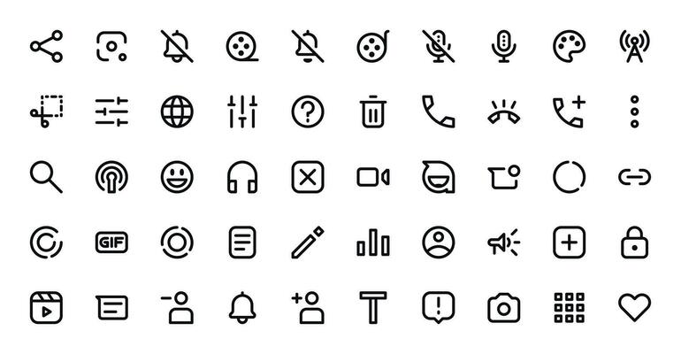 Social Media UI Icon Set