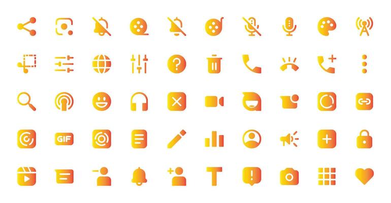 Social Media UI Icon Set