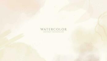 Abstract horizontal watercolor background. Neutral light colored empty space background illustration vector