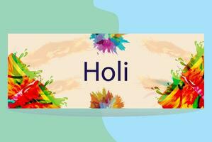 holi banner design vector template