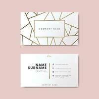 a business card with a geometric pattern vector