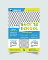 Trending Kids School Flyer and  Creative Design School Poster Admission Brochure Vector File