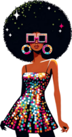 AI generated 50s fashion woman with sunglasses. This versatile design is ideal for prints, t-shirt designs, mug making, and many other tasks. png