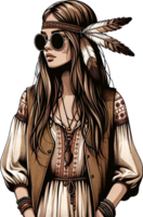 AI generated 50s fashion woman with sunglasses. This versatile design is ideal for prints, t-shirt designs, mug making, and many other tasks. png