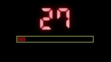 dertig seconden countdown timer met horizontaal vooruitgang bar video