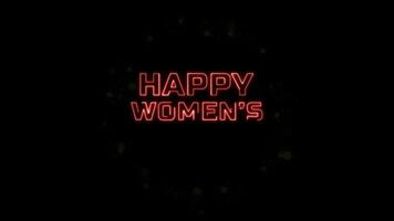 Happy women day eighth March greetings animation video