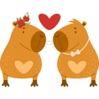 aimant couple capybara png