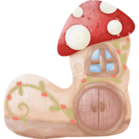 Mushroom home in Easter Day so cute png