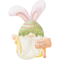 gnomo en Pascua de Resurrección día entonces linda png