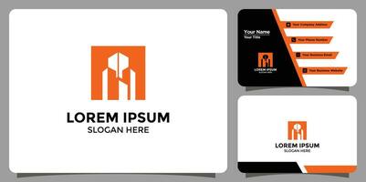 building design logos and branding cards vector