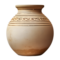 AI generated Old Clay Vase Isolated on Transparent Background png