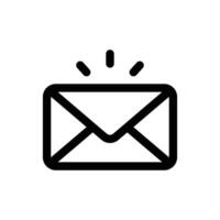 New Mail icon in trendy outline style isolated on white background. New Mail silhouette symbol for your website design, logo, app, UI. Vector illustration, EPS10.