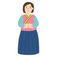 happy korean chuseok festival celebration vector