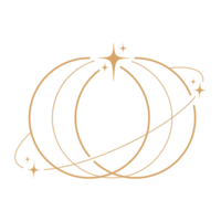 Facile moderne esthétique ligne éléments moderne géométrique linéaire Cadre avec pétillant étoiles. png