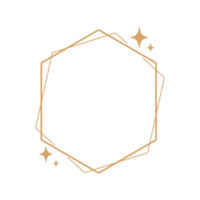 enkel modern estetisk linje element modern geometrisk linjär ram med gnistrande stjärnor. png