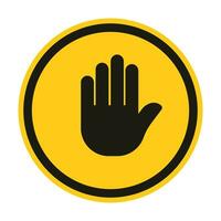 Warning signs touch attention stop and  Free Vector