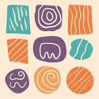 a set of different colored abstract shapes vector