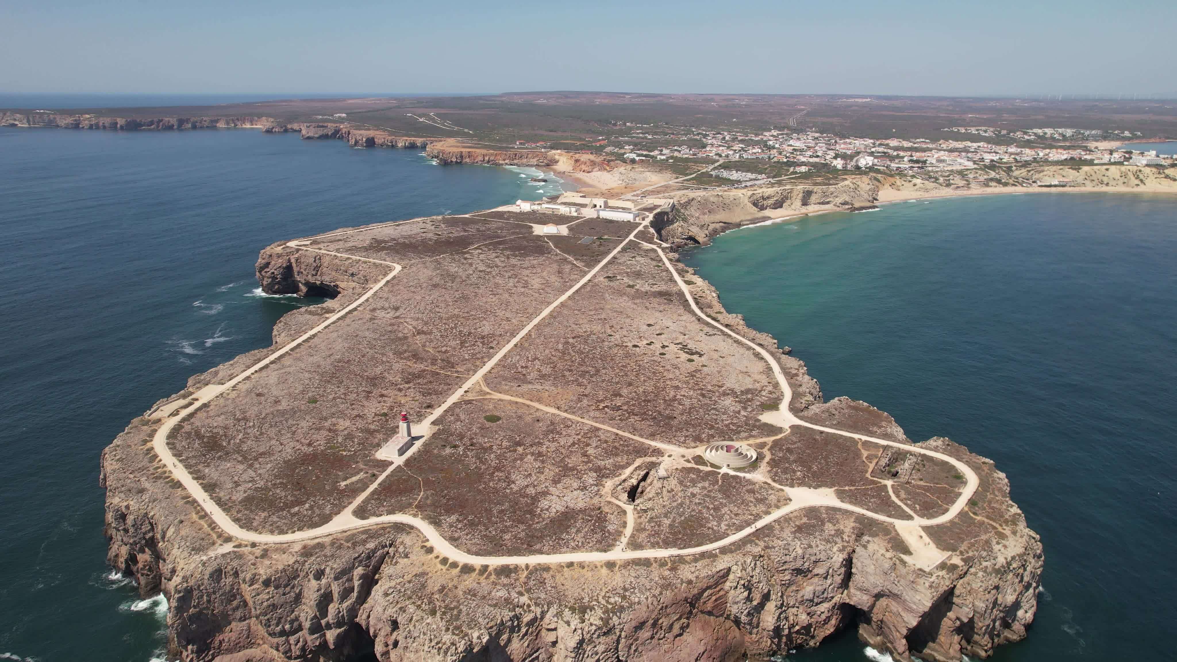 Antenne Aussicht von Meer Fort sagres Festung, Fortaleza de sagres