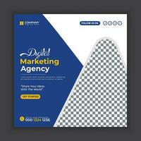 Digital Marketing Social Media Post Banner Design or Corporate, Business ad webinar flyer Template vector