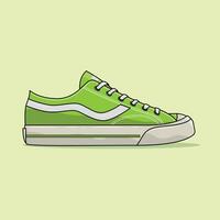 famoso casual Zapatos verde vector