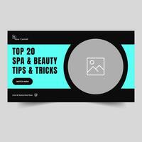 Vector illustration spa and beauty thumbnail banner design, fully editable vector eps 10 file format