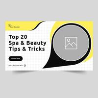 Vector illustration video thumbnail banner design, beauty salon banner design, vector eps 10 file format