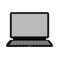 vector aislado moderno ordenador portátil en blanco antecedentes
