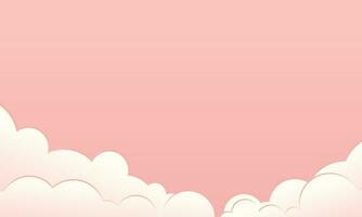 Vector clouds background in pastel colors