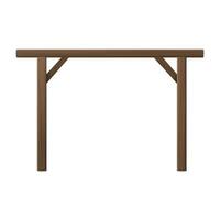 Wood restaurant table icon cartoon vector picnic table garden furniture