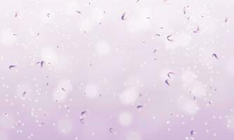 Vector soft purple glitter confetti bokeh background