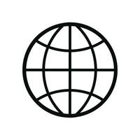vector mundo símbolo global línea icono planeta firmar aislado en blanco antecedentes