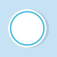 Vector white user interface button on blue background