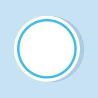 Vector white user interface button on blue background