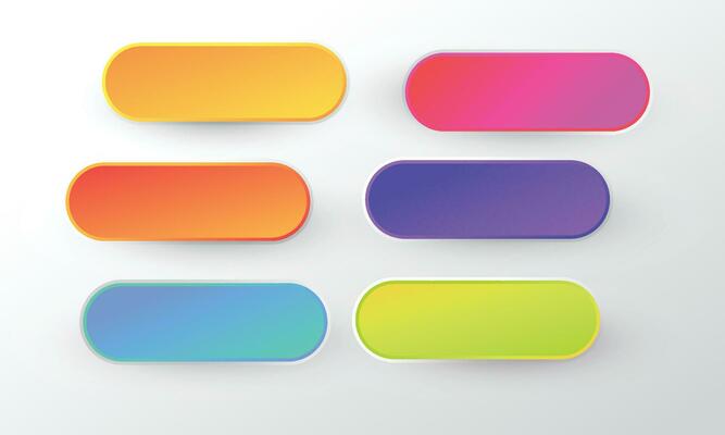 Vector web buttons abstract concept with shadow concept elements design vector buttons for websites