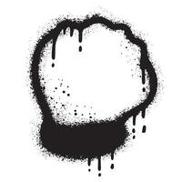 Spray Painted Graffiti hands clenched Sprayed isolated with a white background. vector