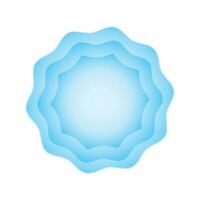 vector abstract blue paper cut circle shapes background