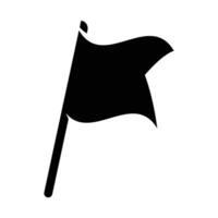 vector negro bandera icono en blanco antecedentes